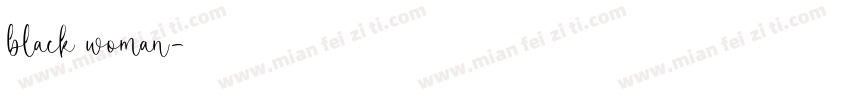 black woman字体转换